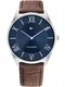 TOMMY HILFIGER Uhr navy / dunkelbraun / silber