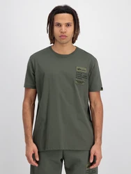ALPHA INDUSTRIES Shirt T-Shirt oliv/dunkelgrün/schwarz