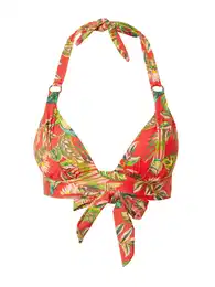 Horní díl plavek rákos / nefritová / oranžově červená