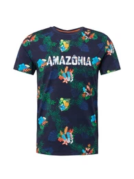 T-Shirt navy / gelb / grn / wei