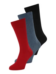 FALKE Socken 'Family' taubenblau/rot/schwarz