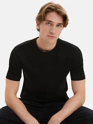 TOM TAILOR T-Shirt Basic T-Shirt (2-tlg) (6358) schwarz