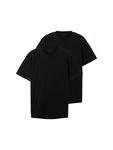TOM TAILOR T-Shirt Basic T-Shirt (2-tlg) (6358) schwarz