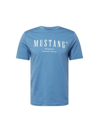 T-Shirt 'Alex' taubenblau / wei