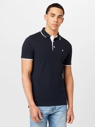 Jack & Jones Poloshirt JJEPAULOS POLO SS NOOS navy/weiß