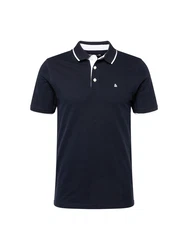 Jack & Jones Poloshirt JJEPAULOS POLO SS NOOS navy/weiß