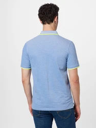 Jack & Jones Poloshirt JJEPAULOS POLO SS NOOS hellblau / zitrone / wei