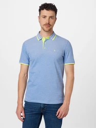 Jack & Jones Poloshirt JJEPAULOS POLO SS NOOS hellblau / zitrone / wei