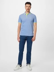 Jack & Jones Poloshirt JJEPAULOS POLO SS NOOS hellblau / zitrone / wei