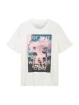 TOM TAILOR DENIM T-Shirt blau/rosa/weiß
