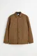 H&M Wattiertes Overshirt Dunkelbeige/Schwarz kariert, Overshirts in Größe XS. Farbe: Dark beige/black checked
