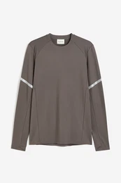 H&M DryMove™ Laufshirt Dunkelgrau, Sport – Pullover & Strickjacken in Größe XXXL. Farbe: Dark grey