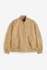 H&M Pilotenjacke Loose Fit Dunkelbeige, Jacken in Größe L. Farbe: Dark beige