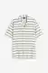 H&M Freizeithemd in Regular Fit Hellbeige/Gestreift, Freizeithemden Größe XS. Farbe: Light beige/striped