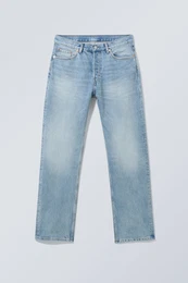Weekday Gerade Jeans Space mit lockerer Passform Blue Delight, Baggy in Größe 28/30