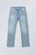 Weekday Gerade Jeans Space mit lockerer Passform Blue Delight, Baggy in Größe 28/30