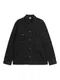 Arket Overshirt aus Baumwolltwill Schwarz, Freizeithemden in Größe 50. Farbe: Black