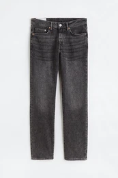 H&M Straight Regular Jeans Dunkelgrau in Größe 30/30. Farbe: Dark denim grey