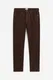 H&M Cordhose Slim Fit Dunkelbraun, Chinohosen in Größe W 29. Farbe: Dark brown