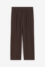 H&M Elegante Hose Loose Fit Braun, Anzughosen in Größe W 28. Farbe: Brown