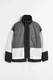 H&M Kastige Nylonjacke Grau/Blockfarben, Jacken in Größe L. Farbe: Grey/block-coloured