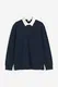 H&M Rugbyshirt aus Baumwolle Regular Fit Dunkelblau, Sweatshirts in Größe XS. Farbe: Dark blue