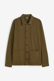 H&M Outdoor-Overshirt in Regular Fit Dunkles Khakigrün, Jacken Größe L. Farbe: Dark khaki green