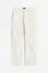 H&M Cargohose Relaxed Fit Cremefarben, Gepäck in Größe W 36. Farbe: Cream