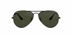 Ray Ban Unisex Aviator Large Metal Sonnenbrille MOD. 3025 Schwarz/Grau Grün (3025)