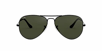 Ray Ban Unisex Aviator Large Metal Sonnenbrille MOD. 3025 Schwarz/Grau Grün (3025)