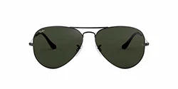 Ray Ban Unisex Aviator Large Metal Sonnenbrille MOD. 3025 Grau/Grau Grün