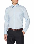 Seidensticker Herren Business Hemd Regular Fit Langarm Blau