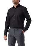 Seidensticker Herren Business Hemd Regular Fit Langarm Schwarz