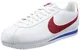 Nike Herren Classic Cortez Leather Laufschuhe, Weiß, 44 EU, Weiß (Weiß (weiß/varsity red-varsity royal)), 44 EU