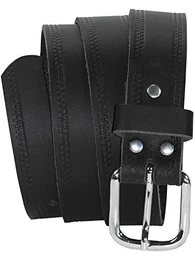 Ledergürtel 3 cm breit schwarz! Überlänge bis 180 cm, Schwarz, 110