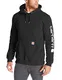 Carhartt Workwear Kapuzenpullover Hooded Sweater Original Fit mit Ärmellogo, M, schwarz, K288BLK