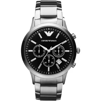 Emporio Armani Multifunktionsuhr schwarz/silber