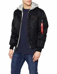 Alpha Industries Herren Fliegerjacke MA-1 D-Tec Schwarz