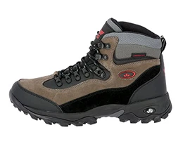 Herren Milan Trekking- & Wanderstiefel, Schwarz Grau Rot, 48 EU