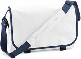 Bagbase Reportertasche Wei? / Marineblau