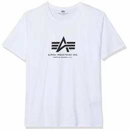Herren Basic T-Shirt, Weiß (White 09), Medium