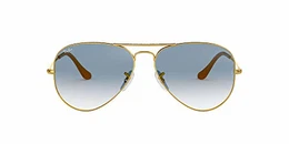 Ray Ban Unisex Sonnenbrille Aviator Metal, Einfarbig, Gr. Large (Herstellergröße: 58), Gold (001/3F)