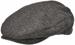 Brixton Herren Schiebermütze Hooligan grey/black herringbone, L 112-00005