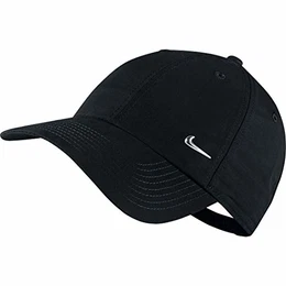 Cap Metal Swoosh Logo, Schwarz/Metallic Silver, One Size, 340225