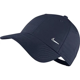 Cap Metal Swoosh Logo Kappe, Obsidian/Metallic Silver, One Size
