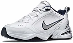Nike Herren Air Monarch IV Sportschuh Weiß/Midnight Navy/Metallic Silver