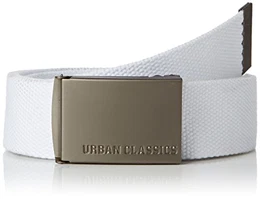 Gürtel Canvas Belt Unisex, white, one size
