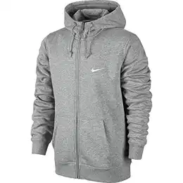 Herren, Kapuzenpullover mit durchgehendem Reißverschluss, Mehrfarbig (Dunkel Heidekraut Grau/weiß), M