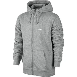 Herren, Kapuzenpullover mit durchgehendem Reißverschluss, Mehrfarbig (Dunkel Heidekraut Grau/weiß), XL