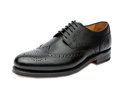 Levet 2318, Herren Businessschuhe und Schnürhalbschuhe (Brogue, Leder) Schwarz (Black), EU 43
